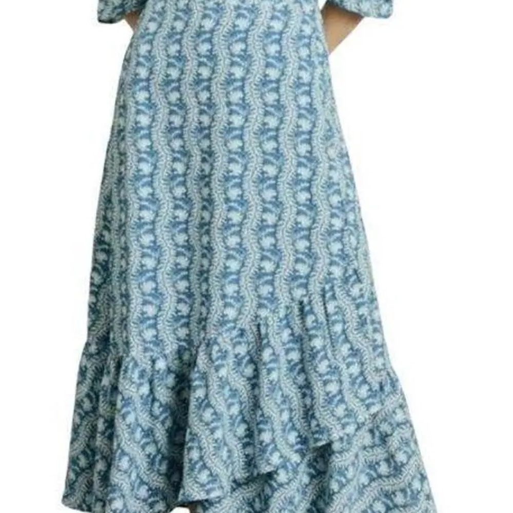 Hill House Home Mirabel Wrap Skirt in Trailing Vine Blue XL